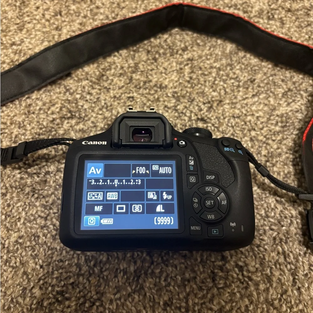 Canon EOS Rebel T7 DSLR Bundle 18-55mm & 75-300mm Lenses, Bag, Strap, Charger.